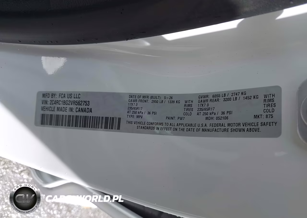 2027 Chrysler Pacifica VIN:2C4RC1BG2VR562753 - 9