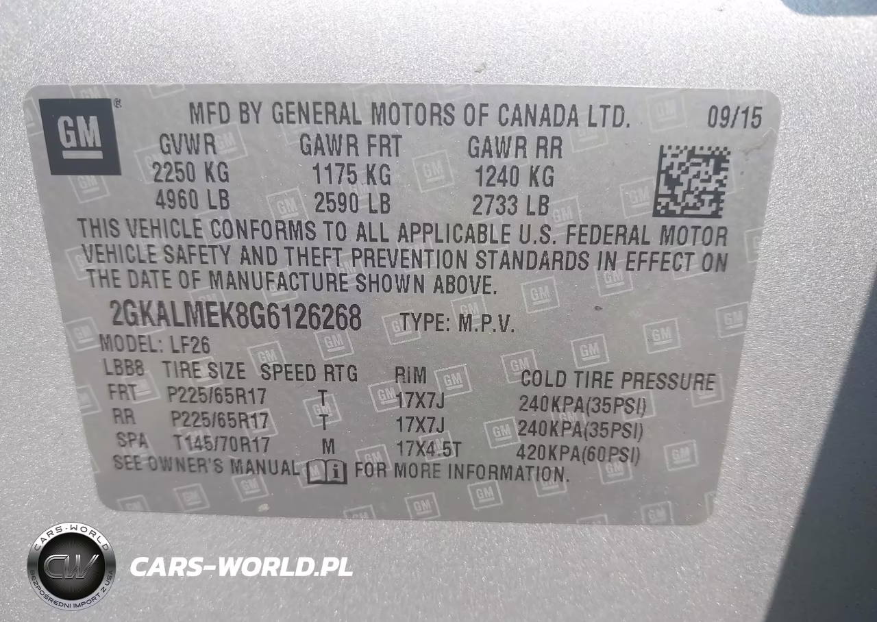 2016 GMC Terrain Sle-1 VIN:2GKALMEK8G6126268 - 9