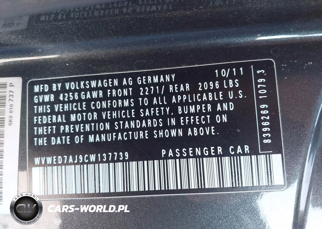 2012 Volkswagen Gti 2-Door VIN:WVWED7AJ9CW137739 - 9