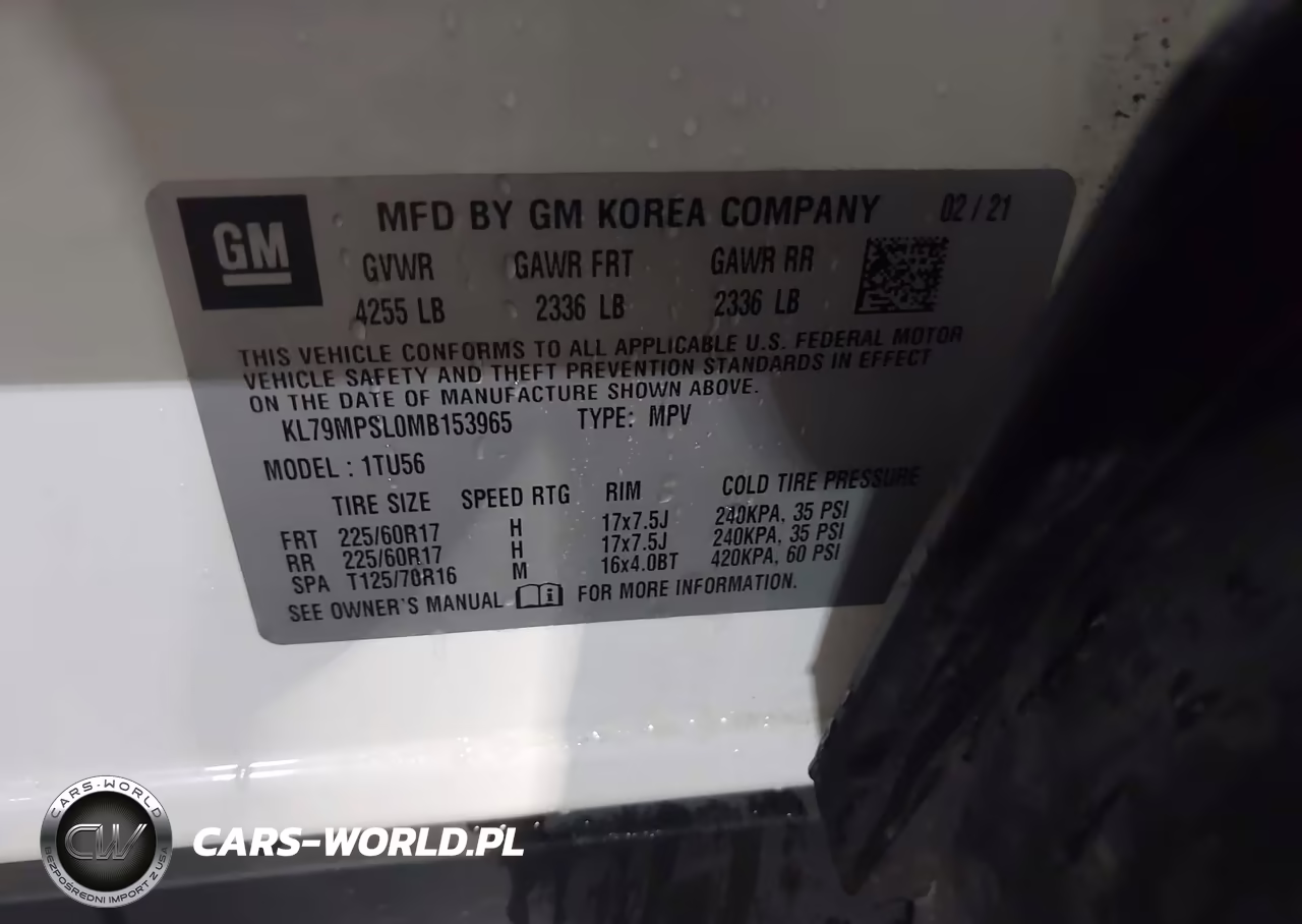 2021 Chevrolet Trailblazer Fwd Lt VIN:KL79MPSL0MB153965 - 9