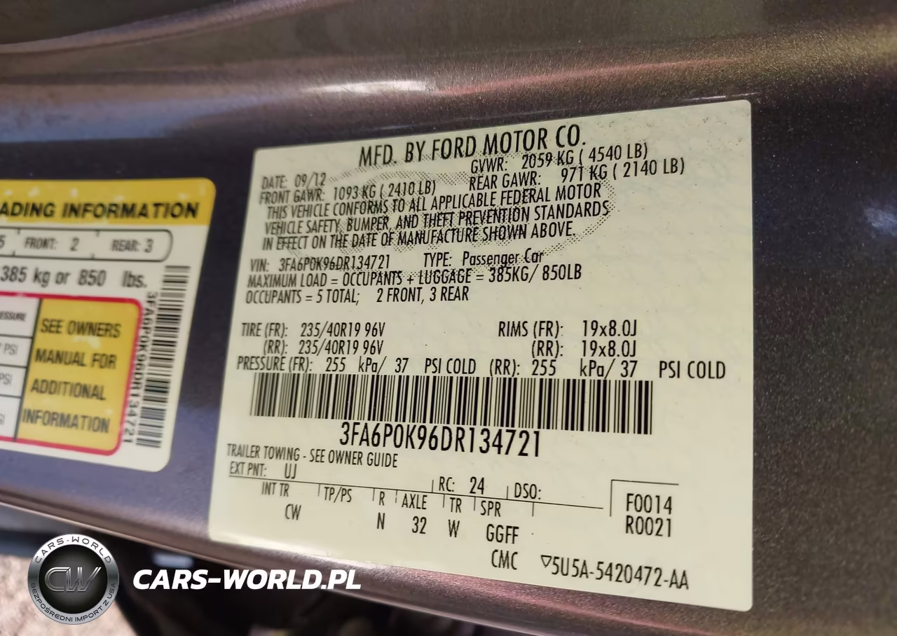 2013 Ford Fusion Titanium VIN:3FA6P0K96DR134721 - 9