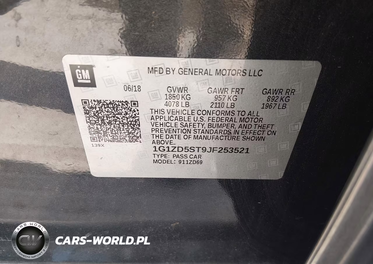 2018 Chevrolet Malibu Lt VIN:1G1ZD5ST9JF253521 - 9