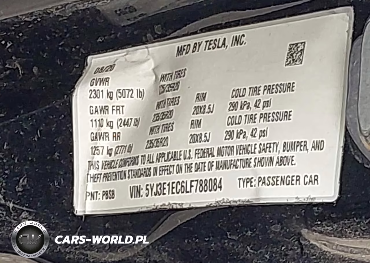 2020 Tesla Model 3 Performance Dual Motor All-Wheel Drive VIN:5YJ3E1EC6LF788084 - 9