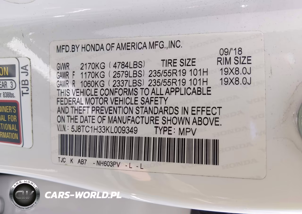 2019 Acura Rdx VIN:5J8TC1H33KL009349 - 9