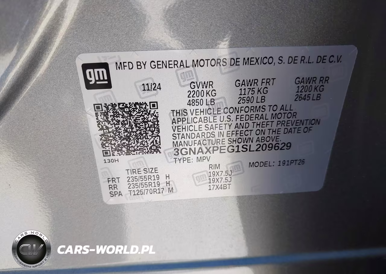 2025 Chevrolet Equinox Awd Lt VIN:3GNAXPEG1SL209629 - 9