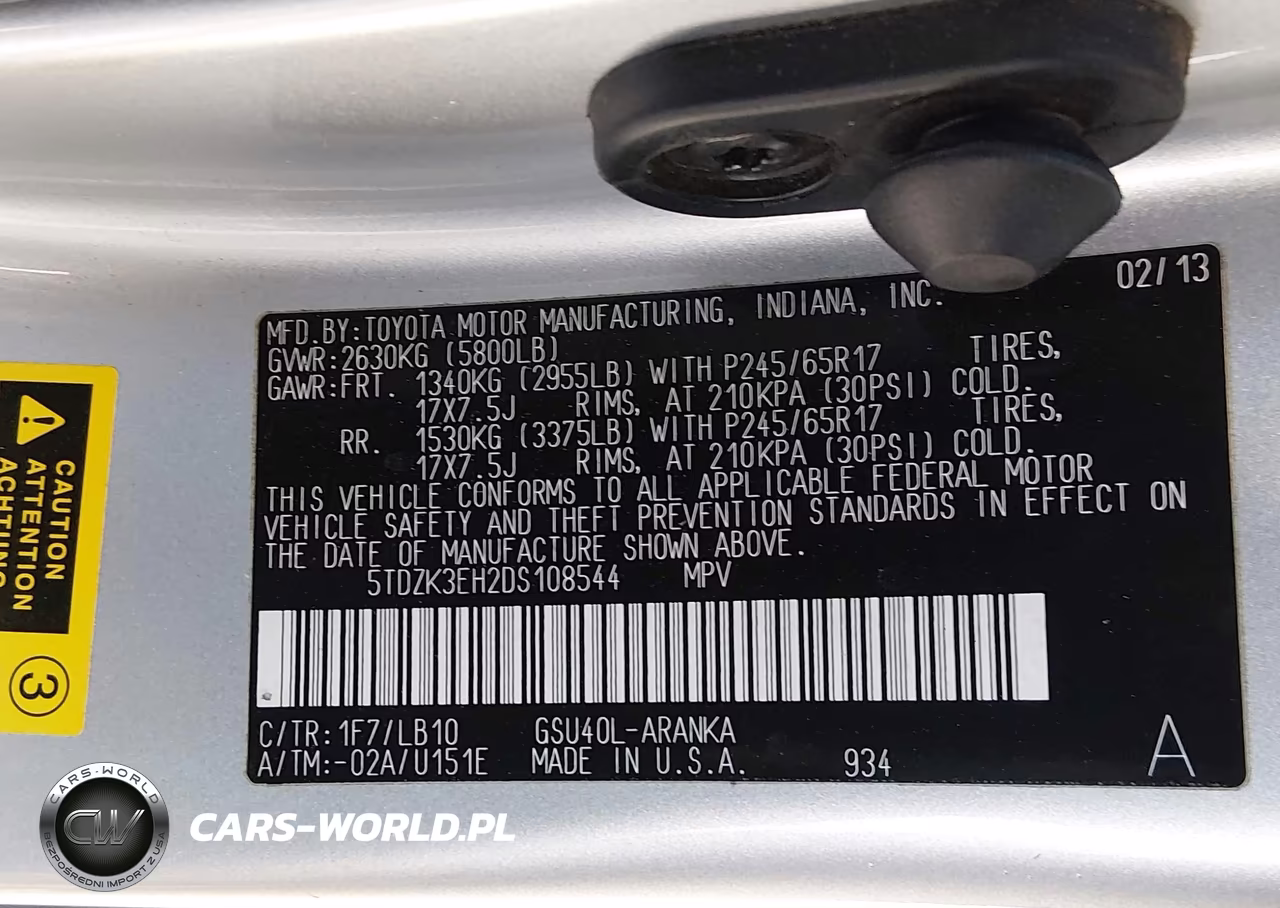 2013 Toyota Highlander Se V6 VIN:5TDZK3EH2DS108544 - 9