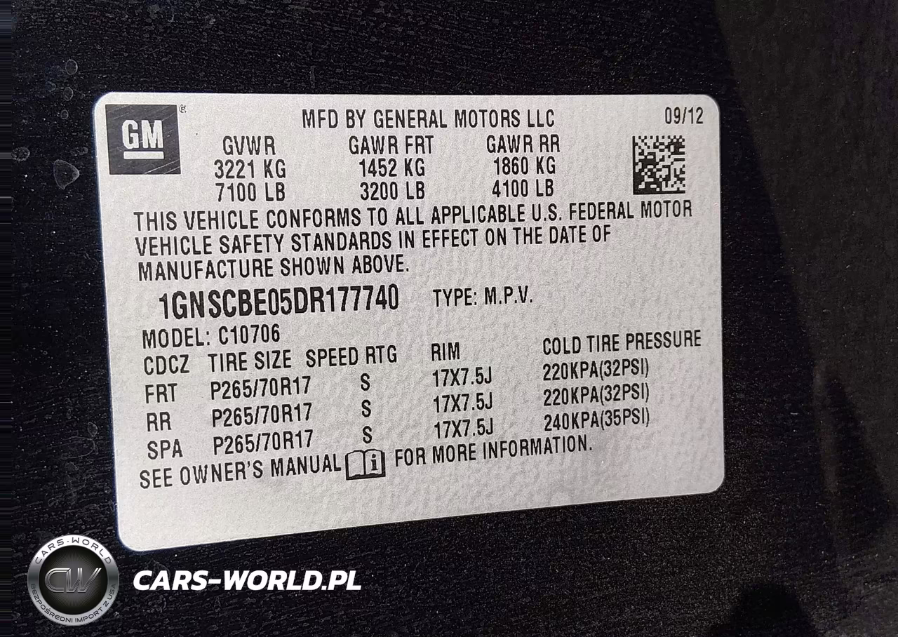 2013 Chevrolet Tahoe Lt VIN:1GNSCBE05DR177740 - 9