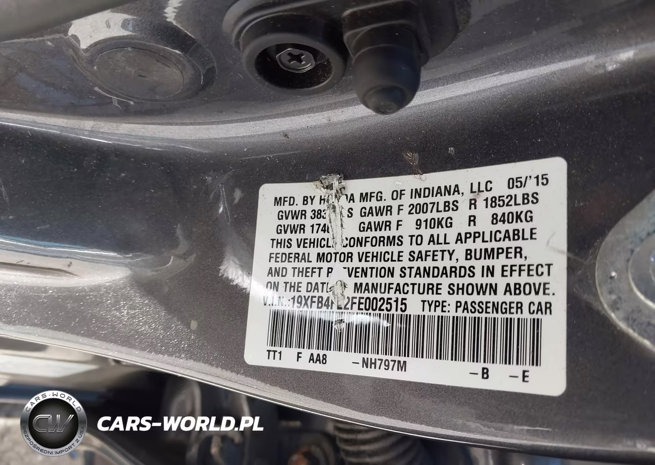 2015 Honda Civic Hybrid VIN:19XFB4F22FE002515 - 9