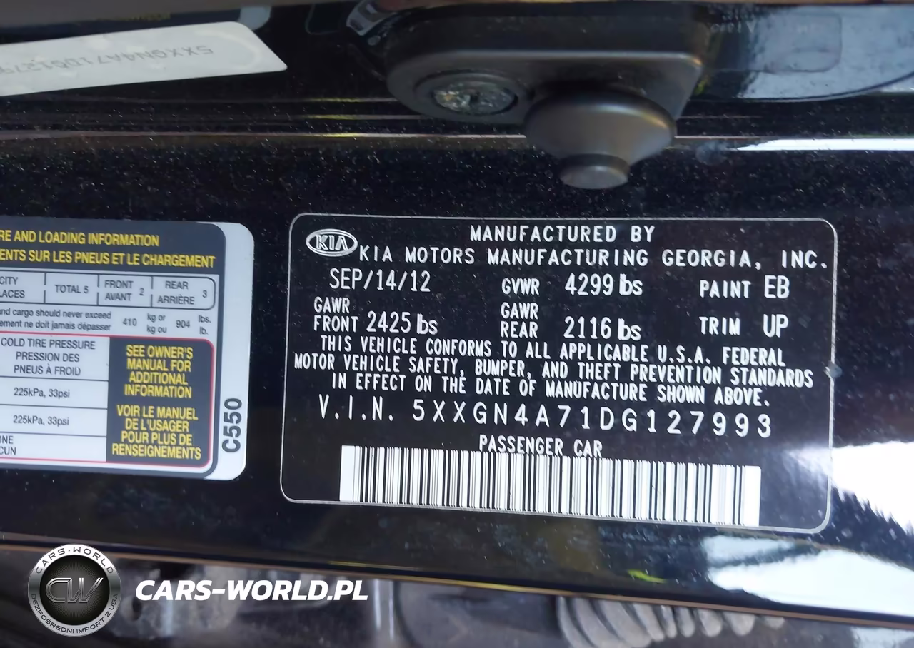2013 Kia Optima Ex VIN:5XXGN4A71DG127993 - 9