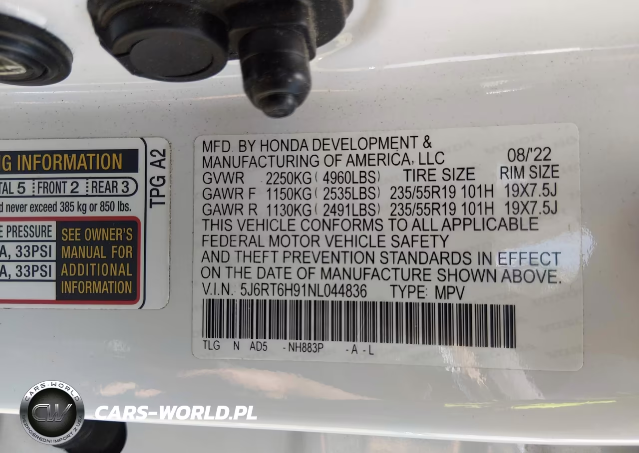 2022 Honda Cr-V Hybrid Touring VIN:5J6RT6H91NL044836 - 9