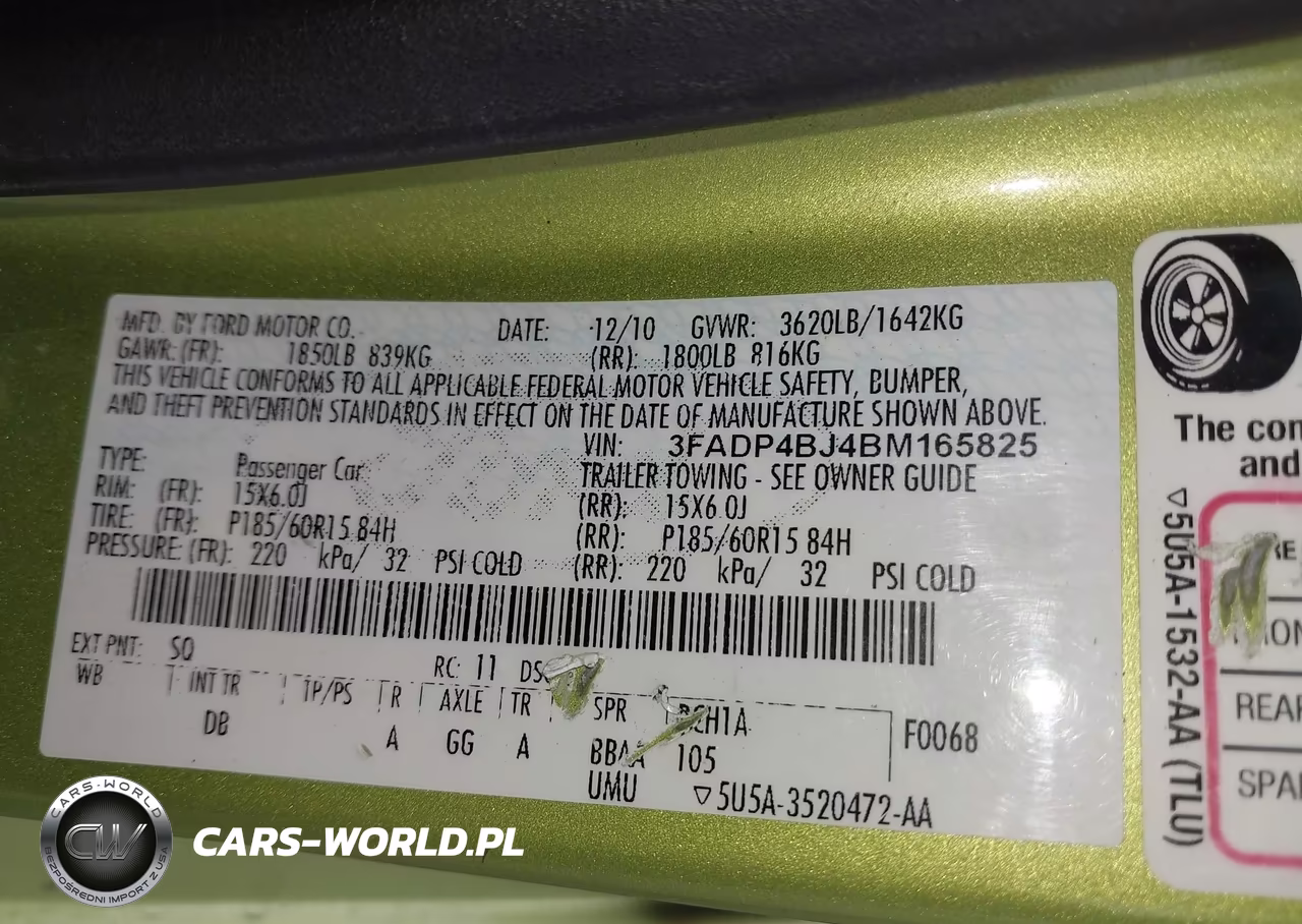 2011 Ford Fiesta Se VIN:3FADP4BJ4BM165825 - 9