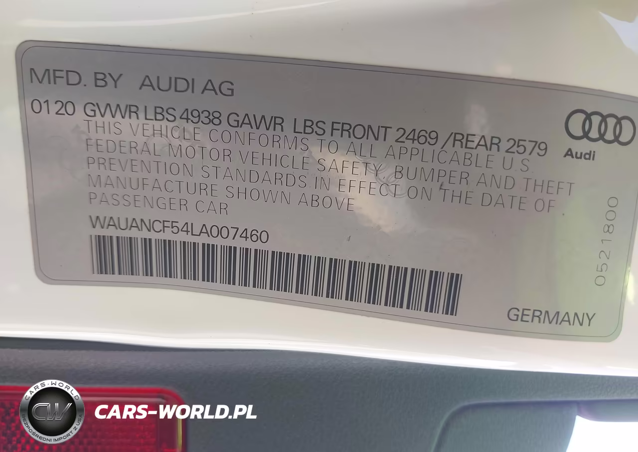 2020 Audi A5 Sportback Premium 45 Tfsi Quattro S Tronic VIN:WAUANCF54LA007460 - 9