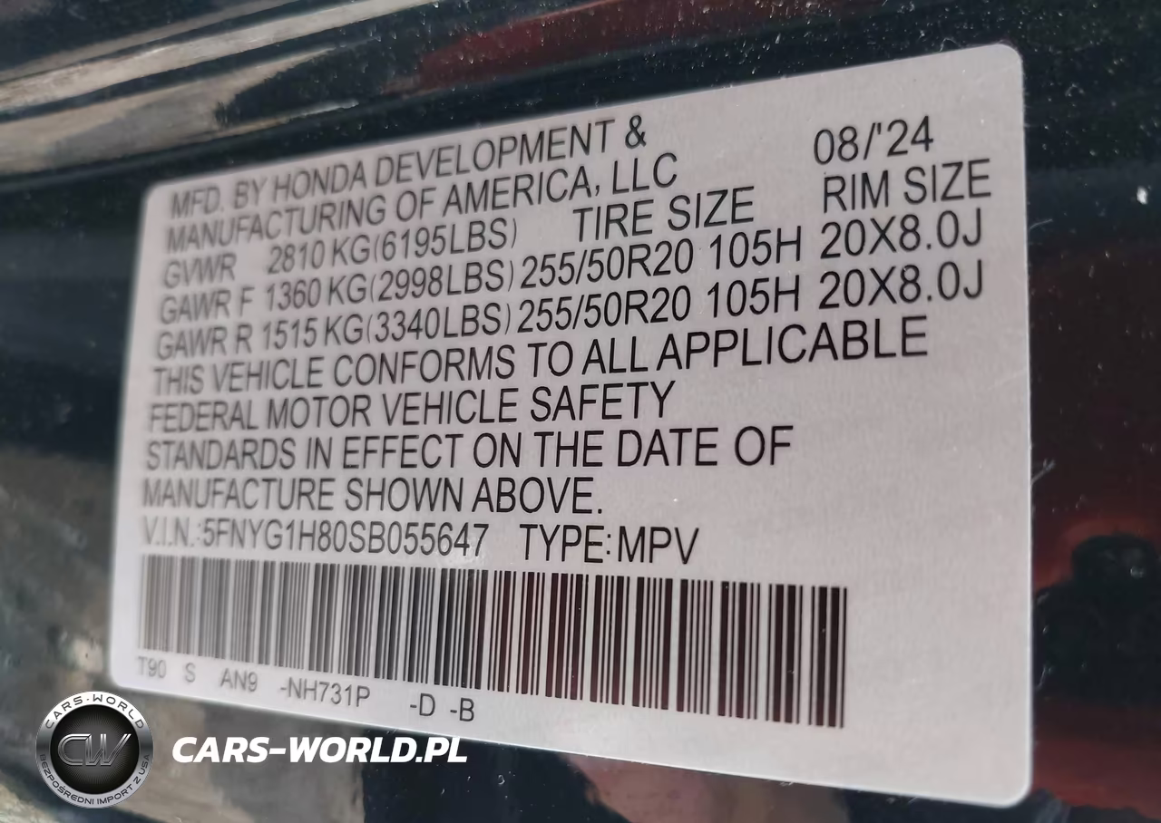 2025 Honda Pilot Elite VIN:5FNYG1H80SB055647 - 9