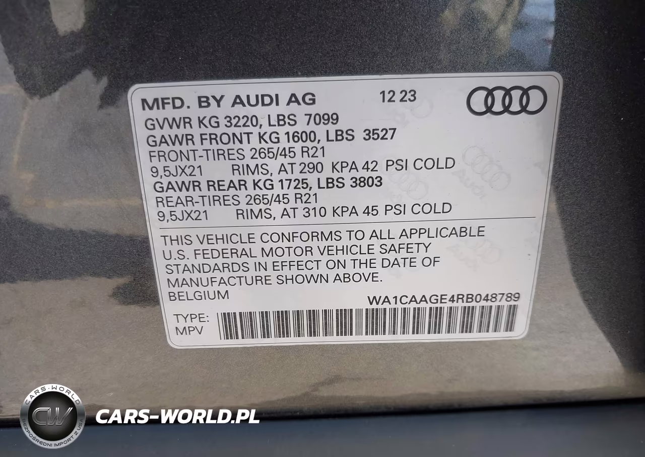 2024 Audi Q8 E-Tron S Line Premium Plus Quattro VIN:WA1CAAGE4RB048789 - 9
