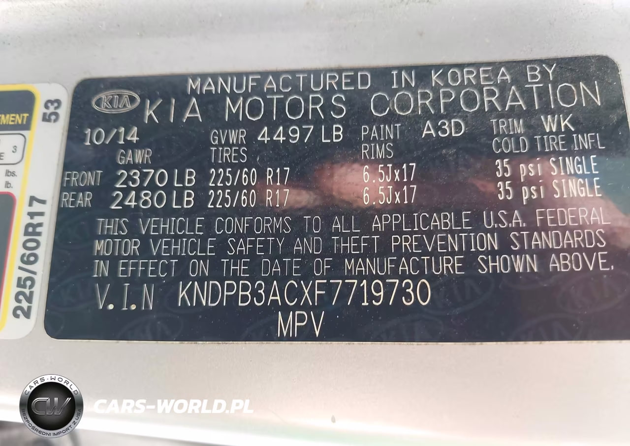 2015 Kia Sportage Lx VIN:KNDPB3ACXF7719730 - 9
