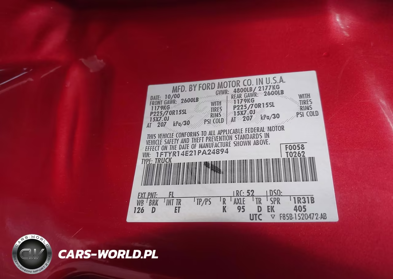 2001 Ford Ranger Edge-Xlt VIN:1FTYR14E21PA24894 - 9