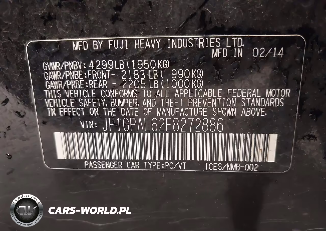2014 Subaru Impreza 2.0I Sport Premium VIN:JF1GPAL62E8272886 - 9