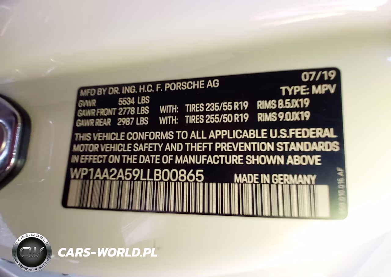 2020 Porsche Macan VIN:WP1AA2A59LLB00865 - 9