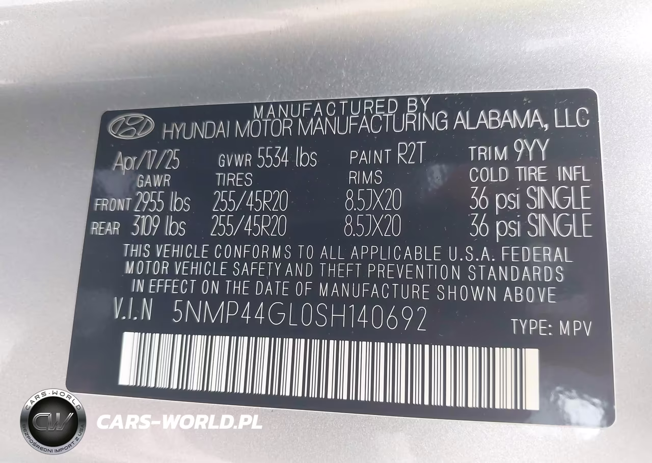 2025 Hyundai Santa Fe Limited VIN:5NMP44GL0SH140692 - 9