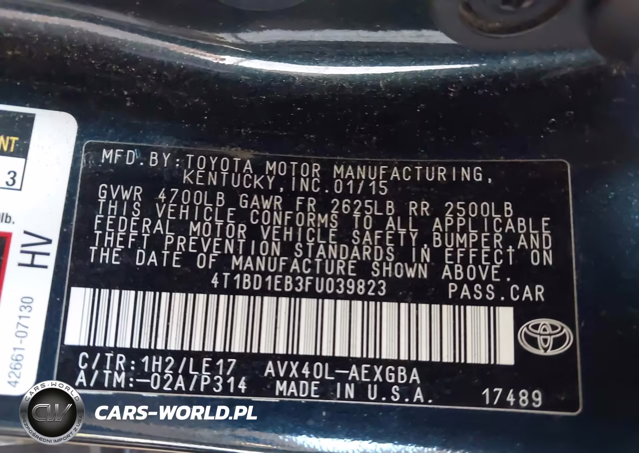 2015 Toyota Avalon Hybrid Xle Touring VIN:4T1BD1EB3FU039823 - 9