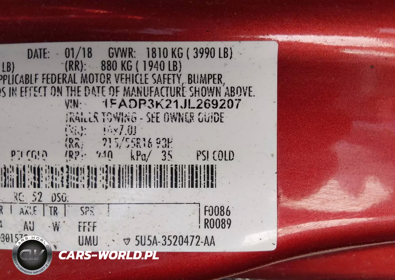 2018 Ford Focus Se VIN:1FADP3K21JL269207 - 9