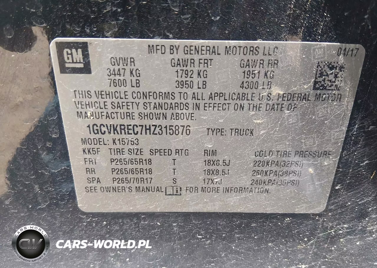 2017 Chevrolet Silverado 1500 Lt VIN:1GCVKREC7HZ315876 - 9
