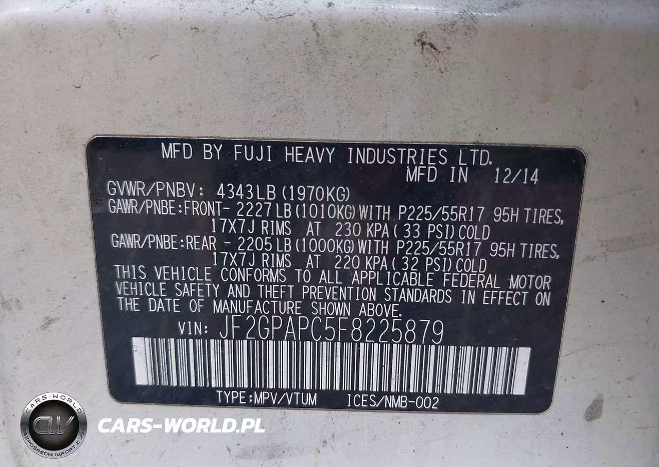 2015 Subaru Xv Crosstrek 2.0I Limited VIN:JF2GPAPC5F8225879 - 9