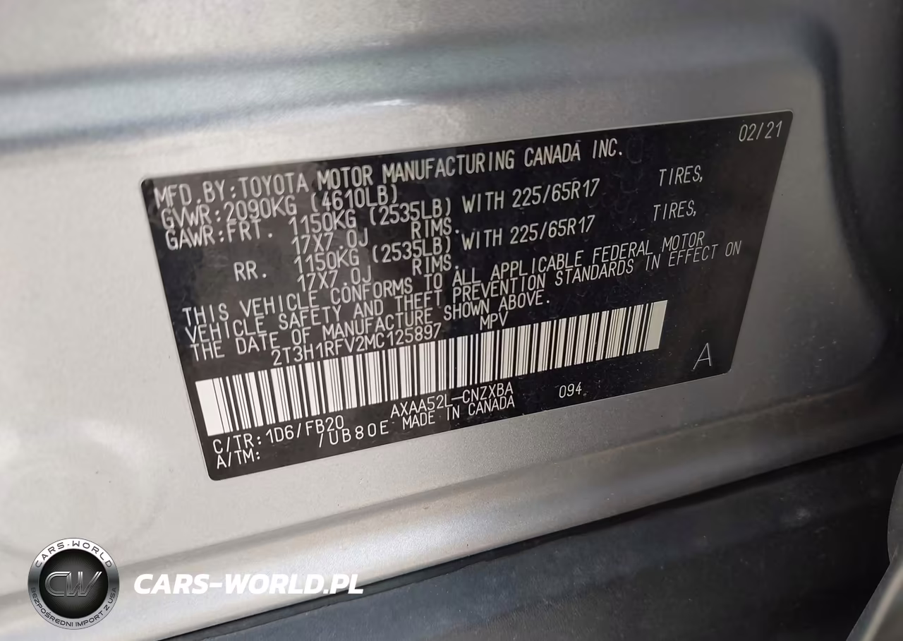 2021 Toyota Rav4 Le VIN:2T3H1RFV2MC125897 - 9