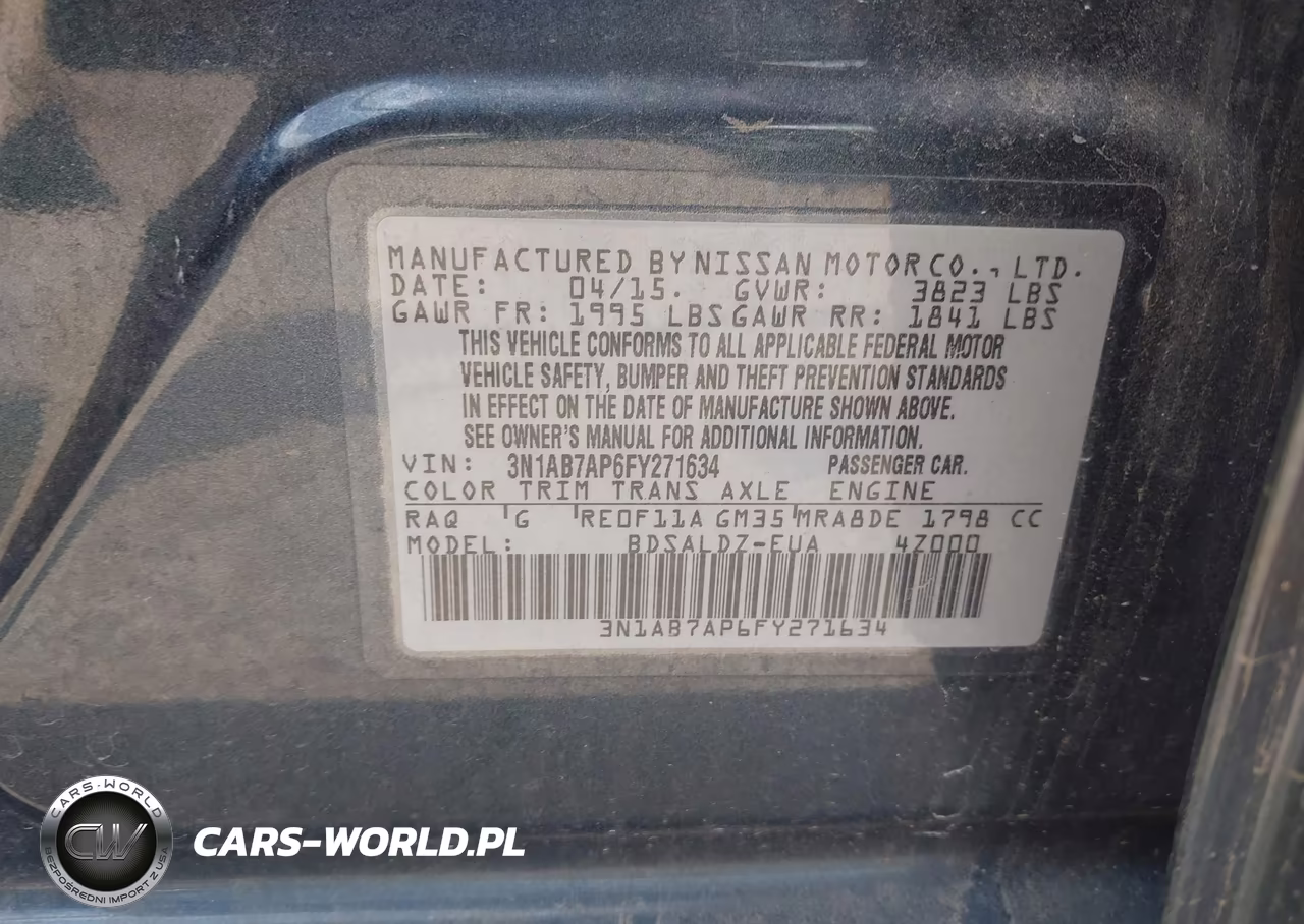 2015 Nissan Sentra Sv VIN:3N1AB7AP6FY271634 - 9
