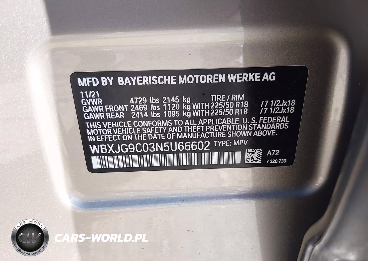2022 BMW X1 xDrive28I VIN:WBXJG9C03N5U66602 - 9