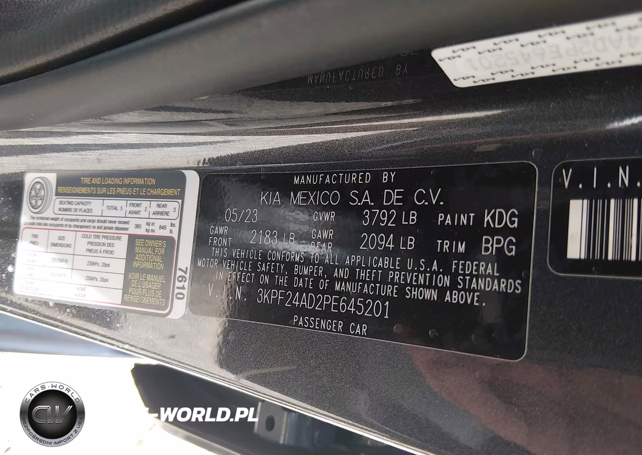 2023 Kia Forte Lxs VIN:3KPF24AD2PE645201 - 9