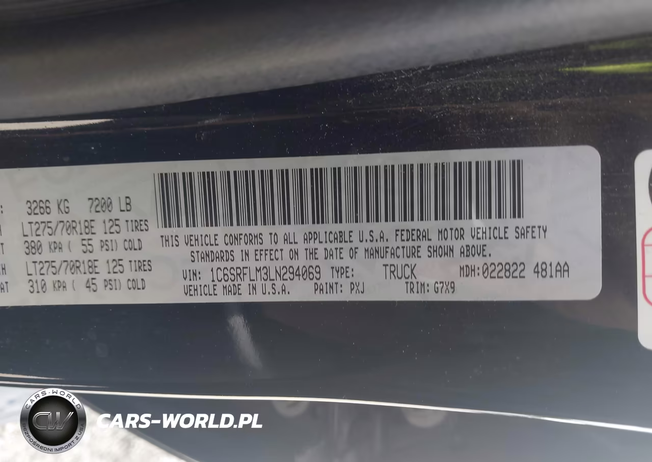 2020 Ram 1500 Rebel 4X4 5'7 Box VIN:1C6SRFLM3LN294069 - 9