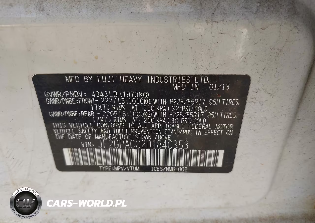 2013 Subaru Xv Crosstrek 2.0I Premium VIN:JF2GPACC2D1840353 - 9