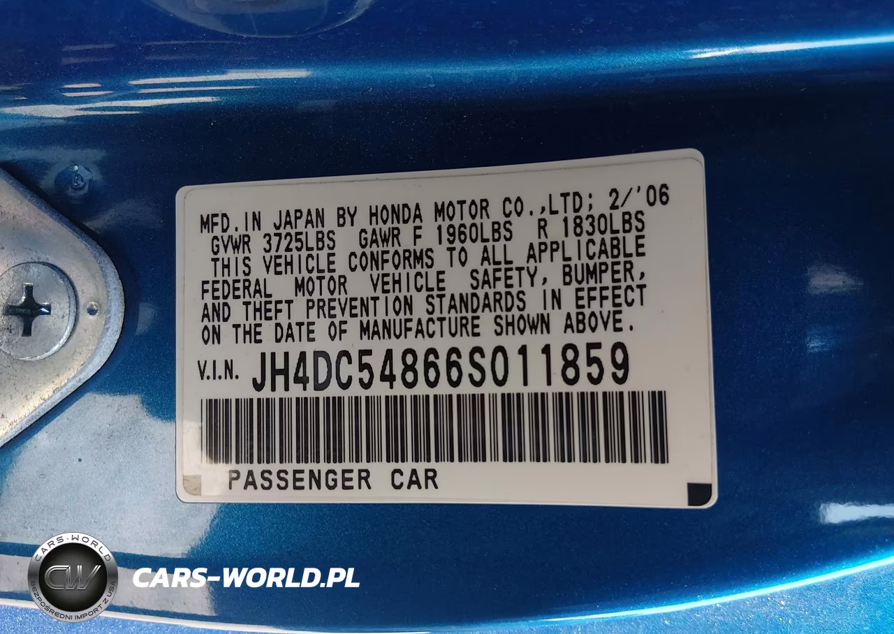2006 Acura Rsx VIN:JH4DC54866S011859 - 9