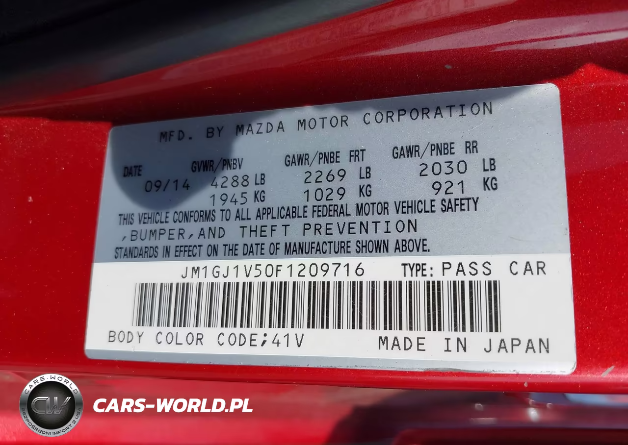 2015 Mazda Mazda6 I Touring VIN:JM1GJ1V50F1209716 - 9
