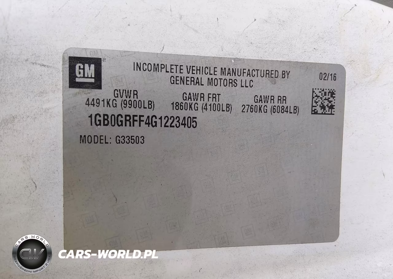2016 Chevrolet Express Cutaway 3500 VIN:1GB0GRFF4G1223405 - 9