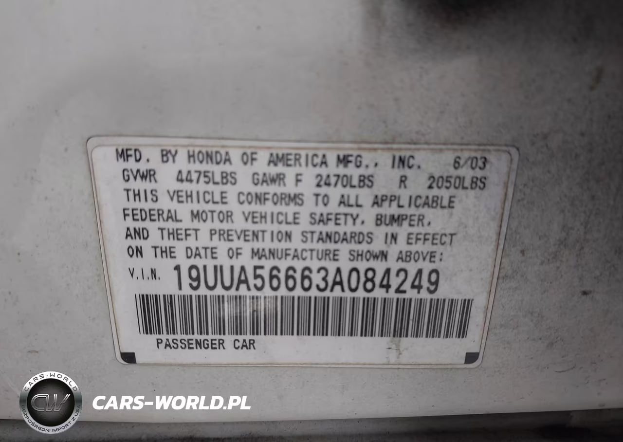 2003 Acura Tl 3.2 VIN:19UUA56663A084249 - 9