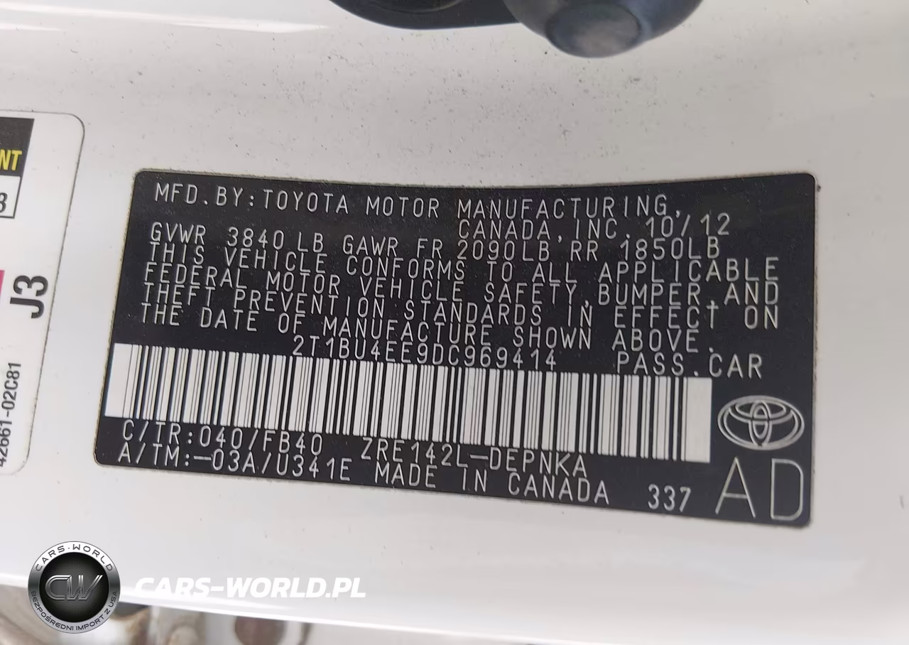 2013 Toyota Corolla Le VIN:2T1BU4EE9DC969414 - 9
