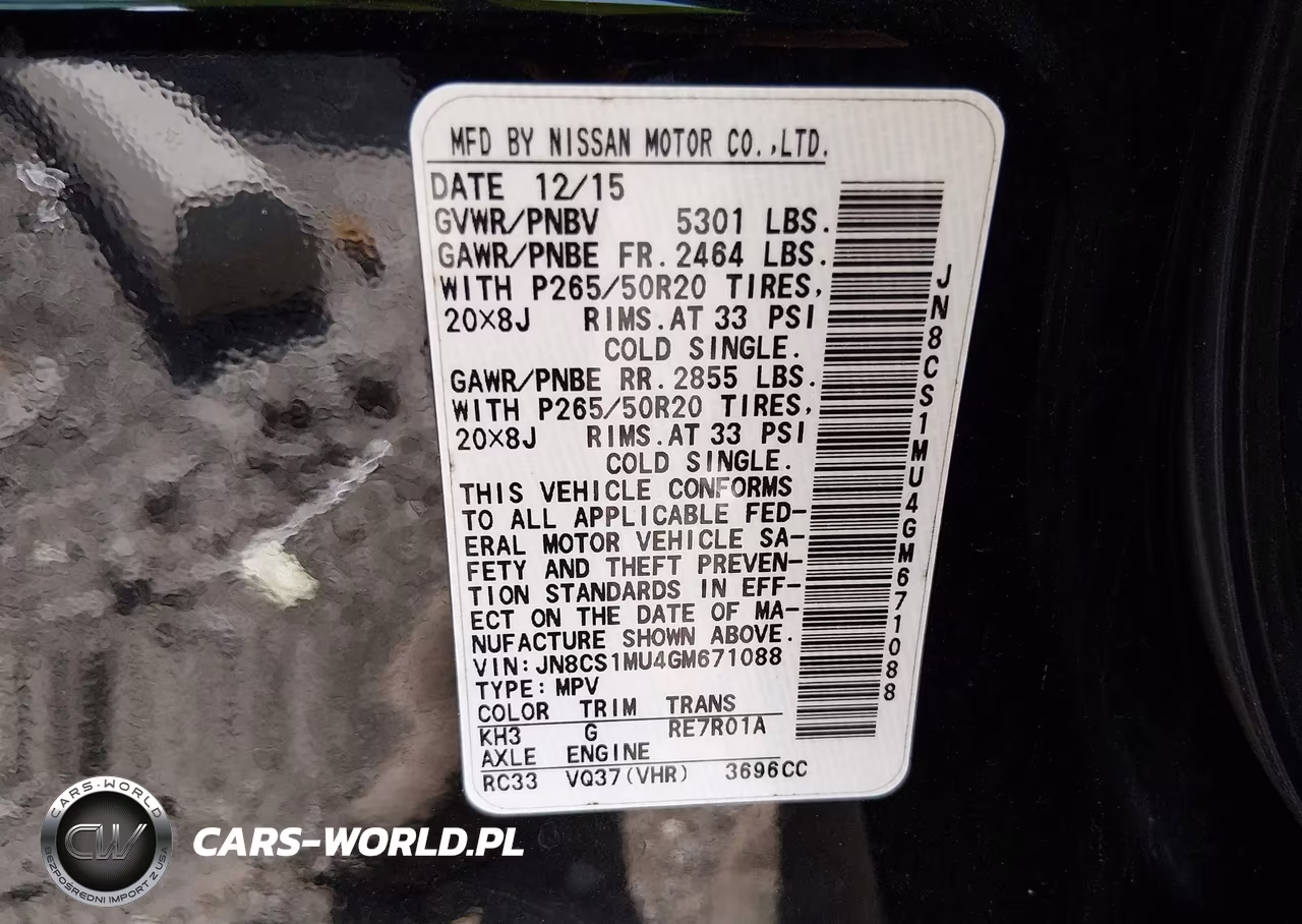 2016 Infiniti Qx70 VIN:JN8CS1MU4GM671088 - 9