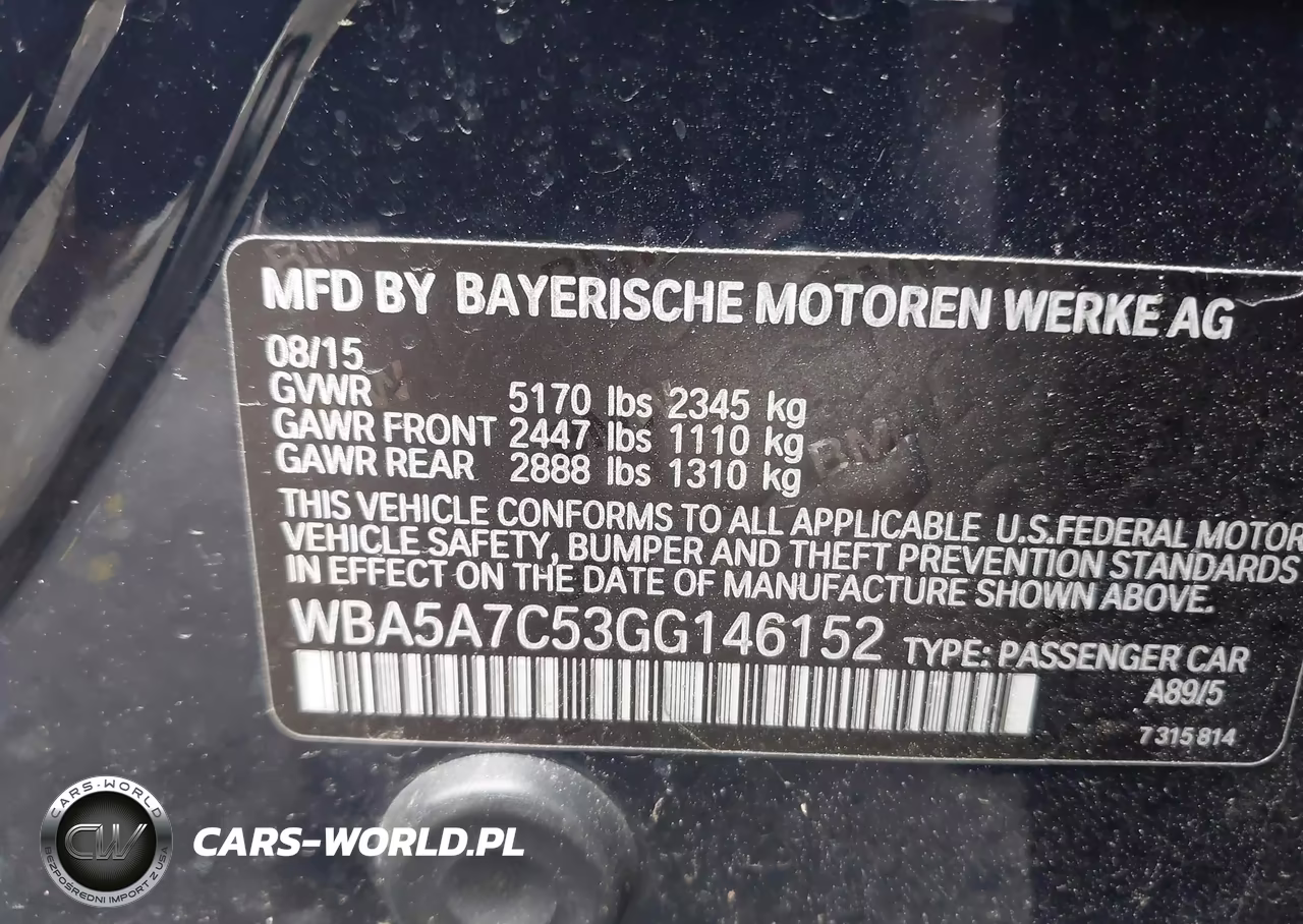 2016 BMW 528I xDrive VIN:WBA5A7C53GG146152 - 9
