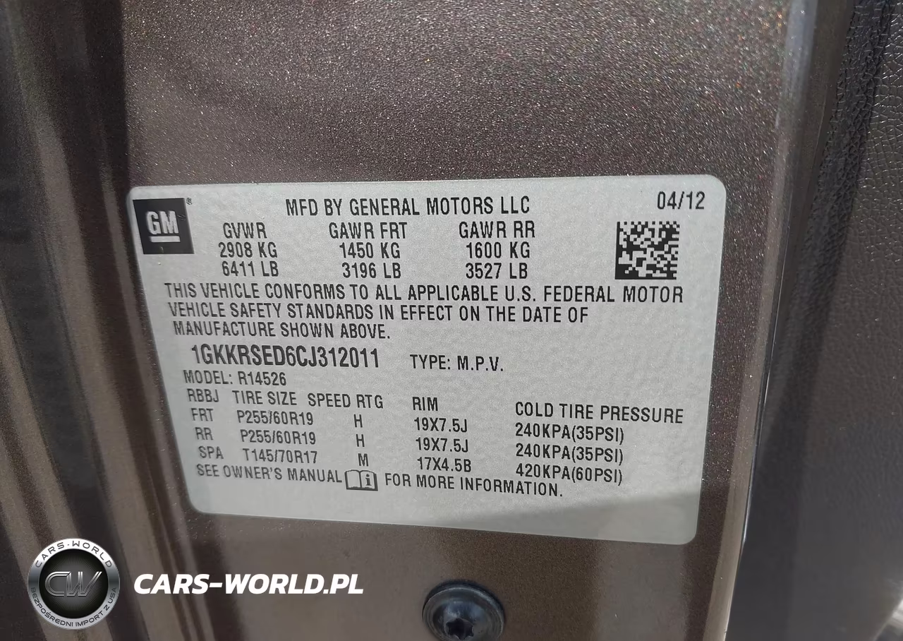 2012 GMC Acadia Slt-2 VIN:1GKKRSED6CJ312011 - 9