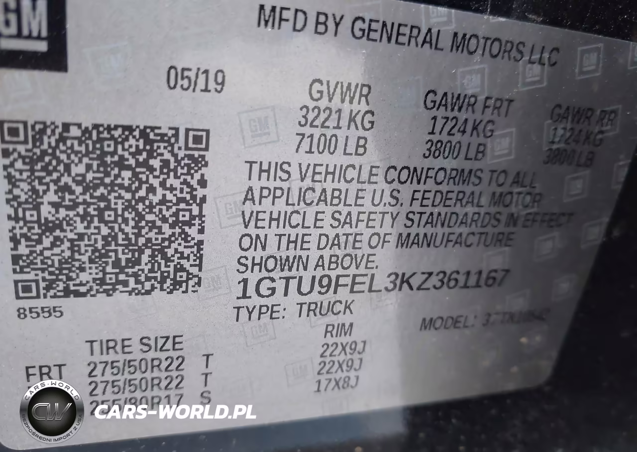 2019 GMC Sierra 1500 Denali VIN:1GTU9FEL3KZ361167 - 9