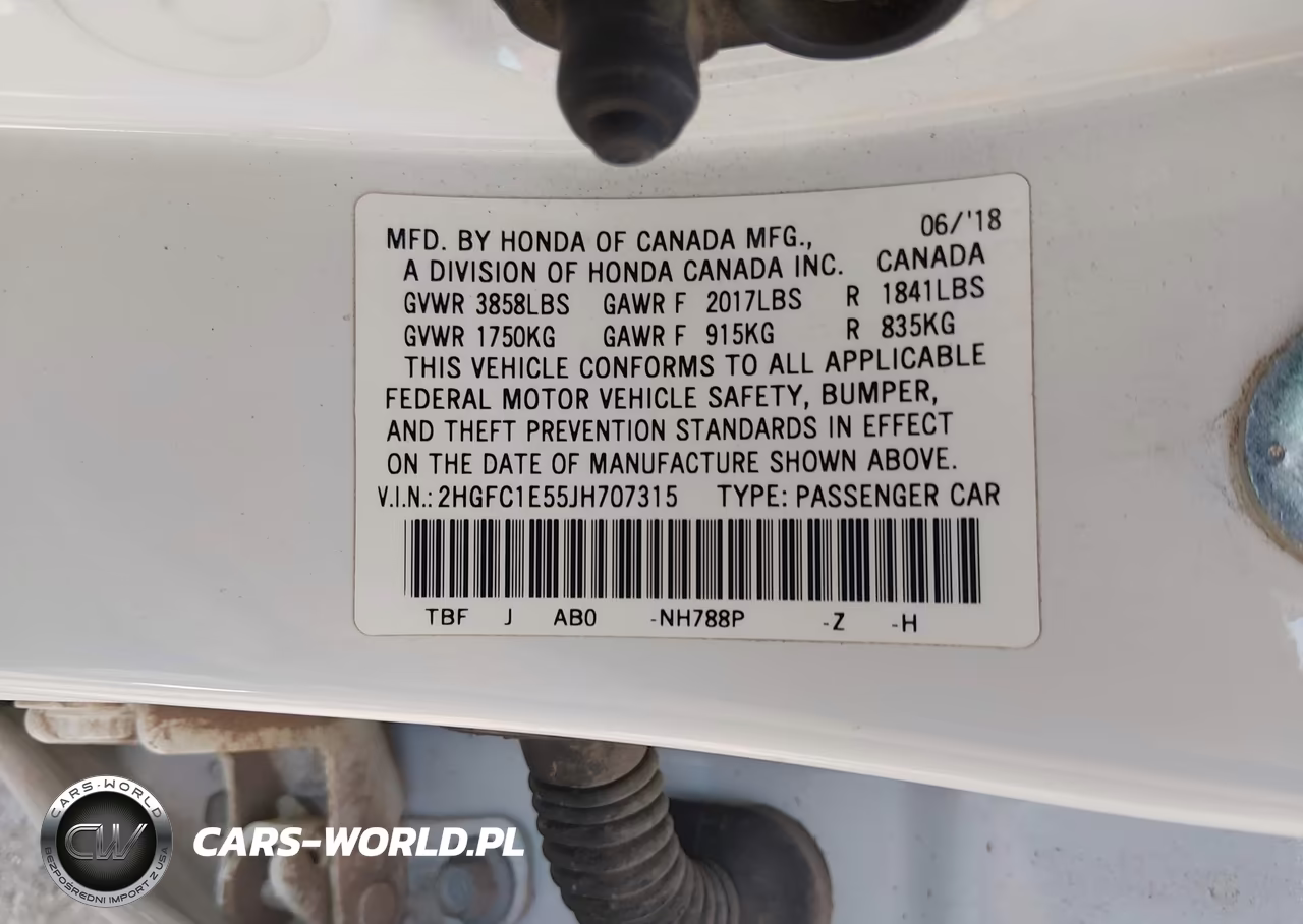 2018 Honda Civic Si VIN:2HGFC1E55JH707315 - 9