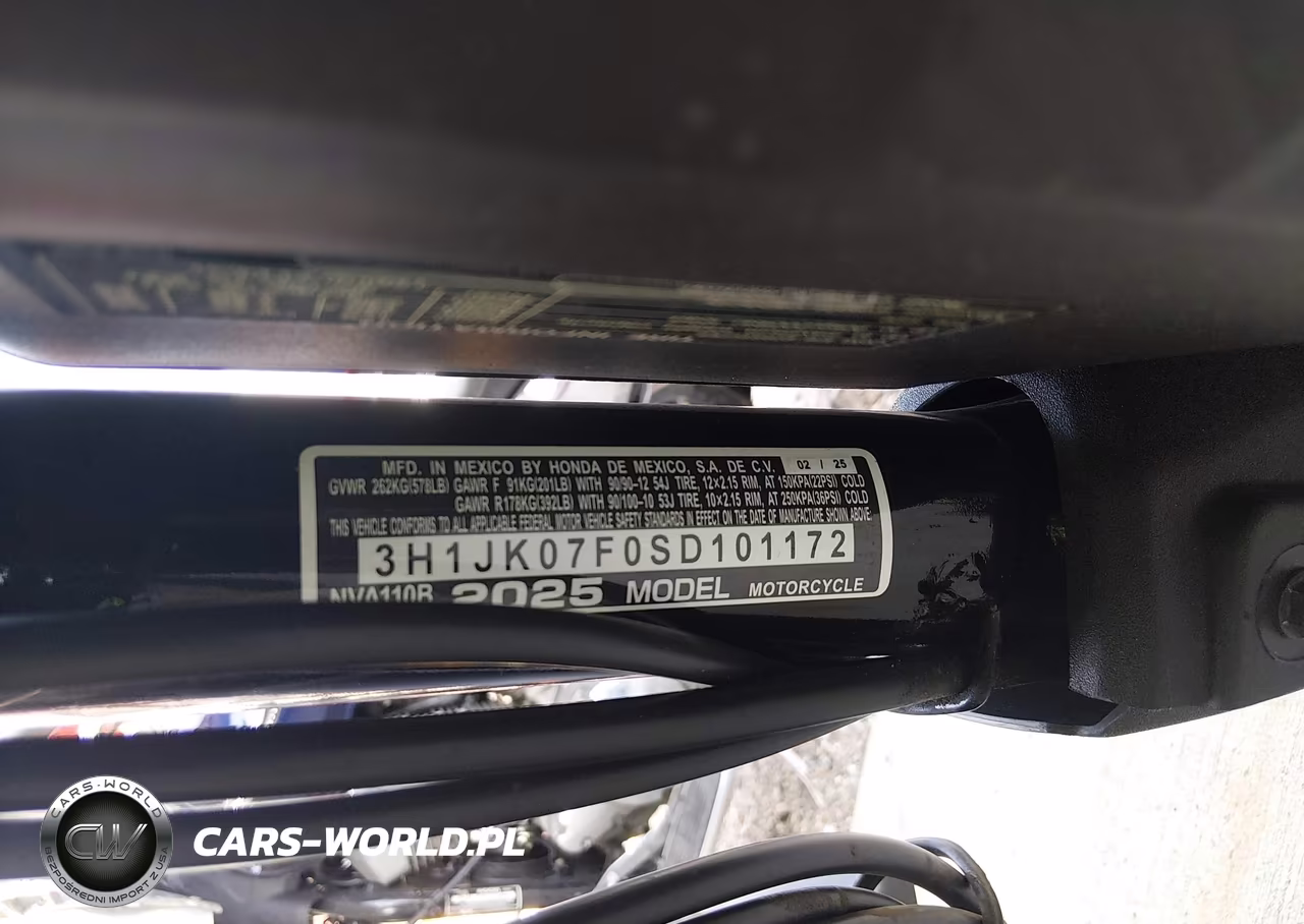 2025 Honda Nva110 B VIN:3H1JK07F0SD101172 - 10