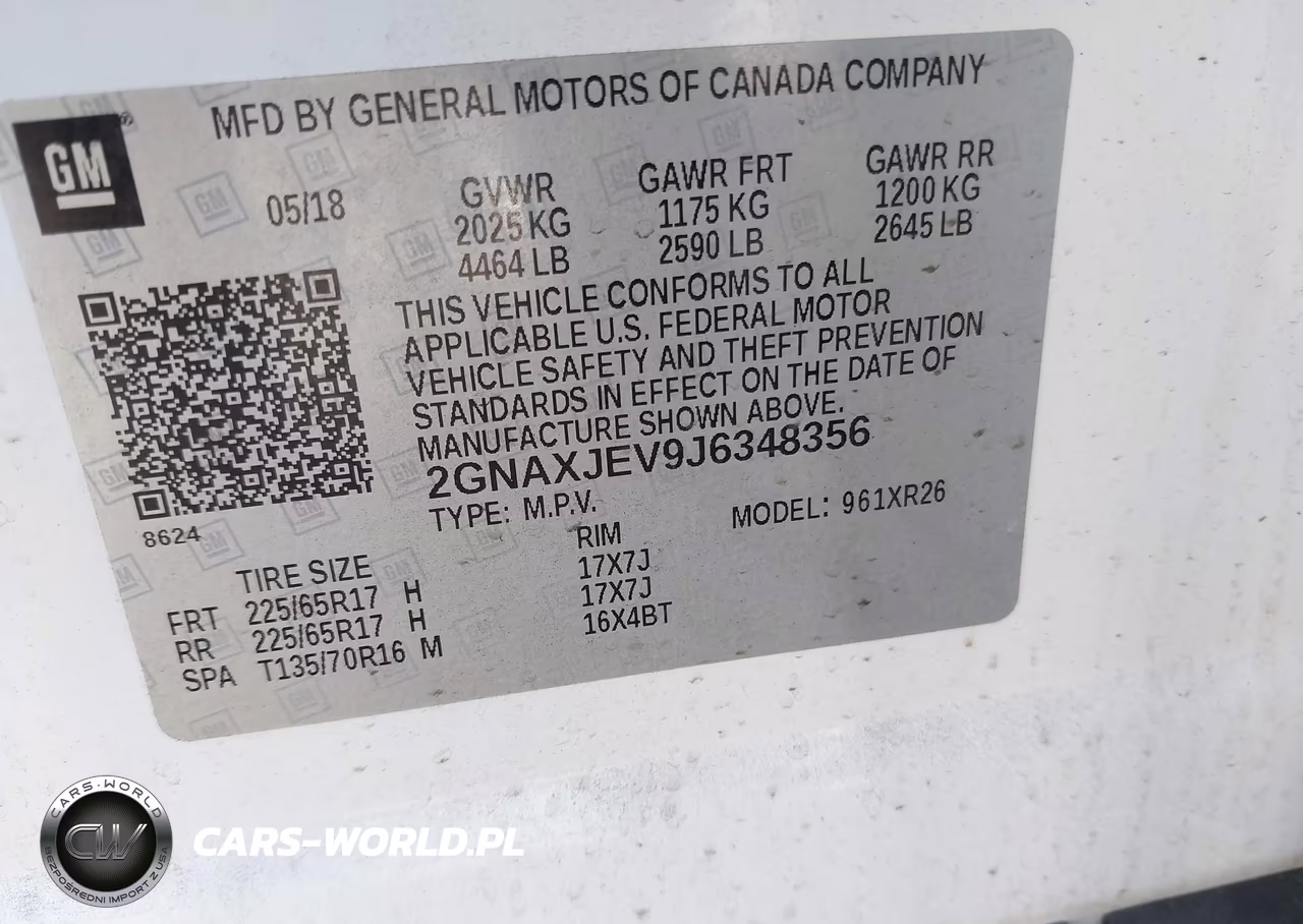 2018 Chevrolet Equinox Lt VIN:2GNAXJEV9J6348356 - 9
