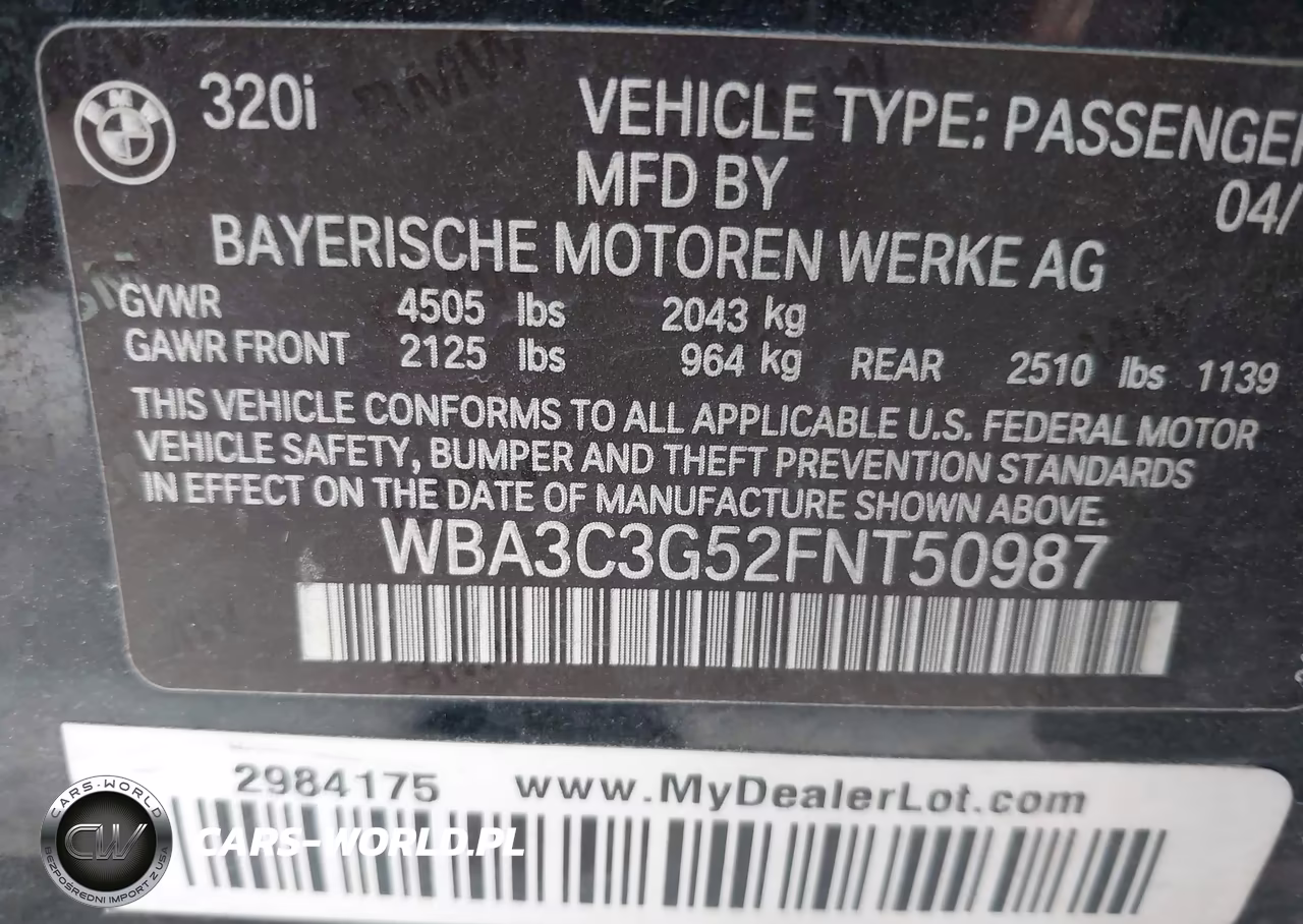 2015 BMW 320I xDrive VIN:WBA3C3G52FNT50987 - 9