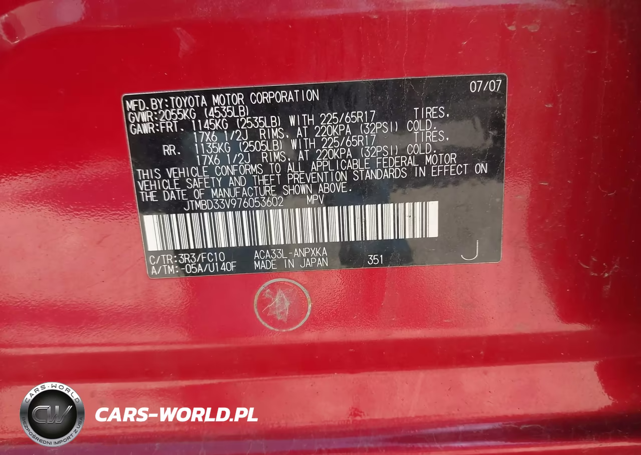 2007 Toyota Rav4 VIN:JTMBD33V976053602 - 9