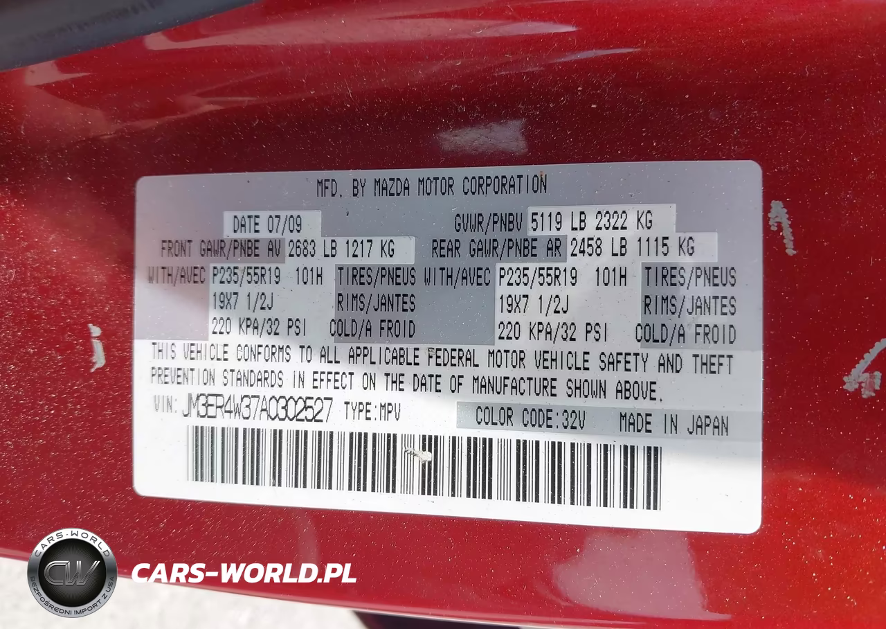 2010 Mazda Cx-7 S Grand Touring VIN:JM3ER4W37A0302527 - 9