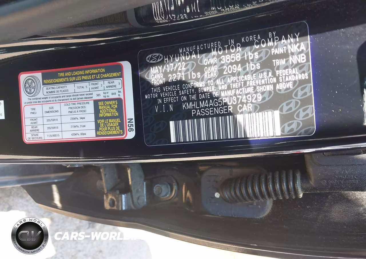2023 Hyundai Elantra Sel VIN:KMHLM4AG5PU374929 - 9