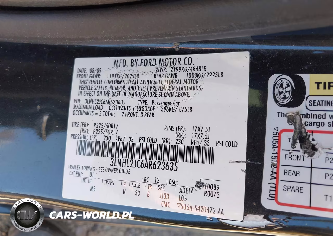 2010 Lincoln Mkz VIN:3LNHL2JC6AR623635 - 9
